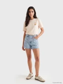 LCW Jeans İndigo Regular Fit Kadın Jean Şort thumbnail 1