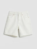 LCW Jeans Beyaz Regular Fit Kadın Jean Şort thumbnail 5