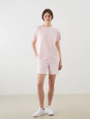 LCWAIKIKI Basic Pembe Beli Lastikli Kadın Şort thumbnail 1