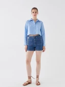 LCW Jeans İndigo Şort thumbnail 3