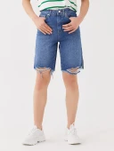 LCW Jeans İndigo Şort thumbnail 5