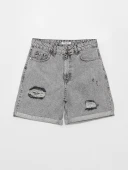 LCW Jeans Gri Şort thumbnail 7