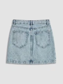 LCW Vision İndigo Regular Fit Mini Jean Etek thumbnail 7