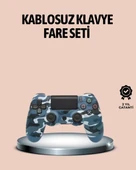 Nevamel® Bluetooth Kablosuz PS4 Gamepad Çift Motorlu Siyah Controller thumbnail 1
