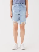 LCW Jeans İndigo Şort thumbnail 5