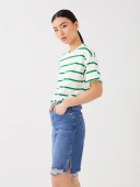 LCW Jeans İndigo Şort thumbnail 3