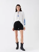 LCW Jeans Siyah Şort thumbnail 1