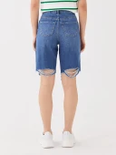 LCW Jeans İndigo Şort thumbnail 6