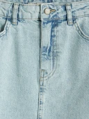 LCW Vision İndigo Regular Fit Mini Jean Etek thumbnail 7