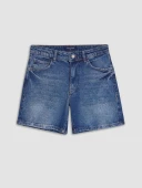 LCW Jeans İndigo Regular Fit Kadın Jean Şort thumbnail 6