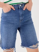 LCW Jeans İndigo Şort thumbnail 4