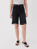 LCW Jeans Siyah Şort thumbnail 5