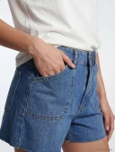 LCW Jeans İndigo Regular Fit Kadın Jean Şort thumbnail 3