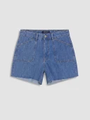LCW Jeans İndigo Regular Fit Kadın Jean Şort thumbnail 5