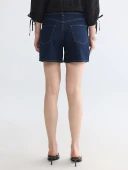 LCW Jeans İndigo Regular Fit Kadın Jean Şort thumbnail 4