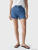 LCW Jeans İndigo Regular Fit Kadın Jean Şort thumbnail 2