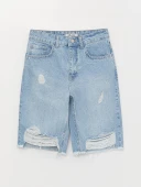 LCW Jeans İndigo Şort thumbnail 7