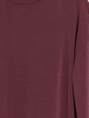 LCW EVERYDAY Mürdüm Soft Touch Oversize Kadın Sweatshirt Tunik thumbnail 3