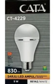 Cata 9W ŞARJLI LED AMPÜL E27 BEYAZ thumbnail 1
