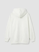 LCW Modest Beyaz Kapüşonlu Kadın Sweatshirt Tunik thumbnail 6