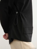 LCW Modest Siyah Soft Touch Oversize Kadın Sweatshirt Tunik thumbnail 6