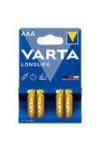 Varta Longlife Extra Alkalin İnce Pil - AAA - 4'lü thumbnail 1