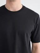 LCWAIKIKI Classic Siyah Loose Fit Basic Dry Touch Tişört thumbnail 7