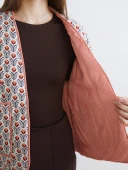 LCW Modest Turuncu Çiçekli Oversize Kadın Ceket thumbnail 4