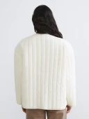 LCW Modest Sarı Bisiklet Yaka Oversize Kadın Ceket thumbnail 5