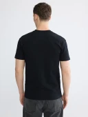 LC WAIKIKI Siyah Regular Fit  Basic Tişört thumbnail 4