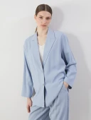 LCW Modest Mavi Oversize Kadın Blazer Ceket thumbnail 1