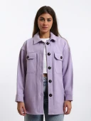 LCW Vision Lila Oversize Kadın Gömlek Ceket thumbnail 1