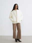 LCW Modest Sarı Bisiklet Yaka Oversize Kadın Ceket thumbnail 2