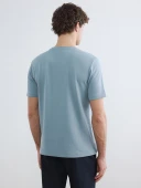 LCWAIKIKI Classic Mavi Loose Fit Basic Dry Touch Tişört thumbnail 5