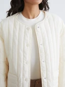 LCW Modest Sarı Bisiklet Yaka Oversize Kadın Ceket thumbnail 3