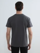 LC WAIKIKI Gri Regular Fit  Basic Tişört thumbnail 4