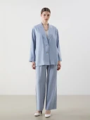 LCW Modest Mavi Oversize Kadın Blazer Ceket thumbnail 2