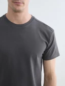 LC WAIKIKI Gri Regular Fit  Basic Tişört thumbnail 3