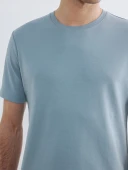 LCWAIKIKI Classic Mavi Loose Fit Basic Dry Touch Tişört thumbnail 4
