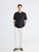 LCWAIKIKI Classic Siyah Loose Fit Basic Dry Touch Tişört thumbnail 5