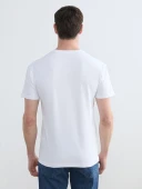 LC WAIKIKI Beyaz Regular Fit  Basic Tişört thumbnail 4