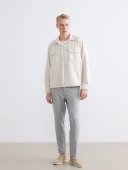 LCW Vision Bej Regular Fit Erkek Gömlek Ceket thumbnail 2