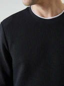LCWAIKIKI Classic Siyah Sweatshirt thumbnail 3