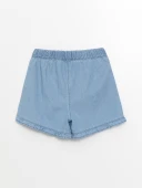 LCW Kids Mavi Basic Kız Çocuk Jean Şort thumbnail 2