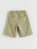 LCW Kids Yeşil Basic Erkek Çocuk Jean Şort thumbnail 3