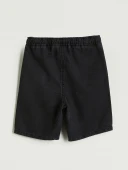 LCW Kids Gri Basic Cepli Erkek Çocuk Jean Şort thumbnail 3