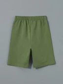 LCW Kids Yeşil Beli Lastikli Basic Erkek Çocuk Şort thumbnail 2