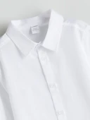 LCW Kids Beyaz Basic Erkek Çocuk Poplin Gömlek thumbnail 2