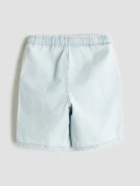 LCW Kids İndigo Basic Cepli Erkek Çocuk Jean Şort thumbnail 2