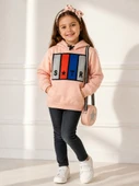 Kız Çocuk Pudra Sweatshirt thumbnail 2